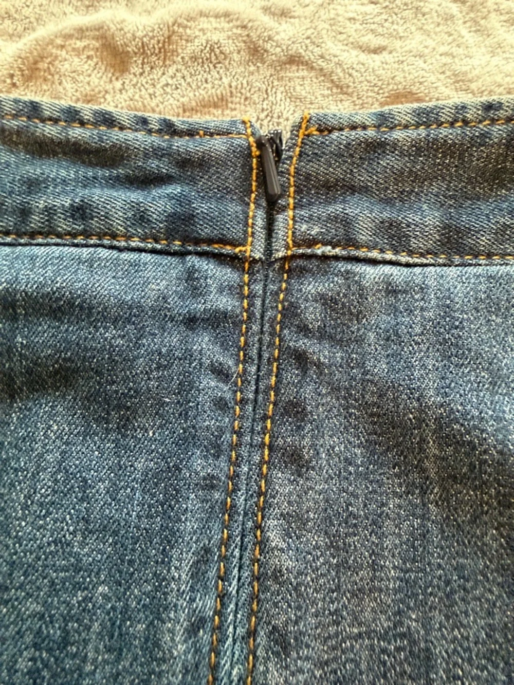 Talbots Medium Blue Denim A-Line Midi Skirt